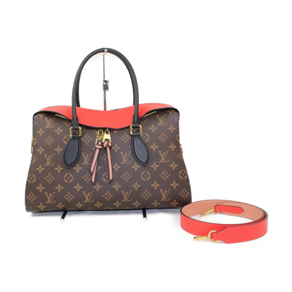 LOUIS VUITTON Tuileries Tote Monogram Leather 2way Shoulder Bag